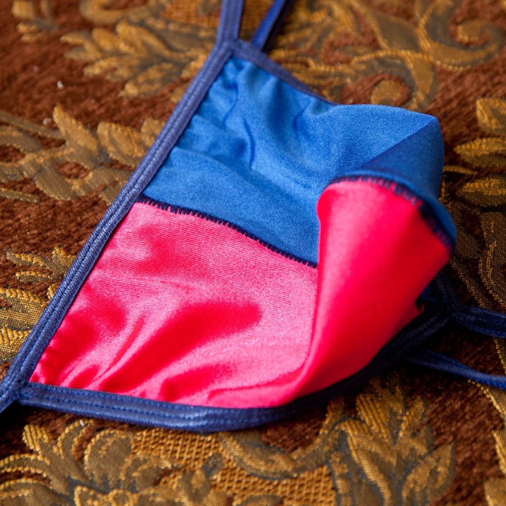 Mens Split Color Gstring Handmade - Picture 3 of 4